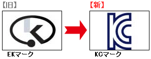 EKマークからKCマークに変更