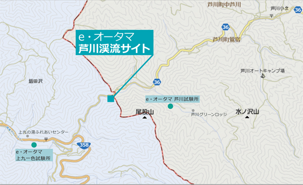 芦川渓流サイト地図